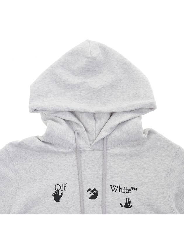 Hands-Off Logo Print Hoodie White - OFF WHITE - BALAAN 4