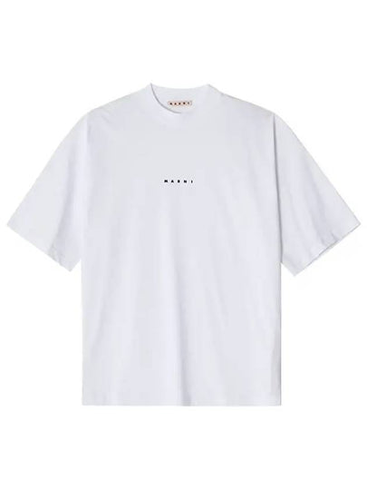 Logo Organic Cotton Short Sleeve T-Shirt White - MARNI - BALAAN 2