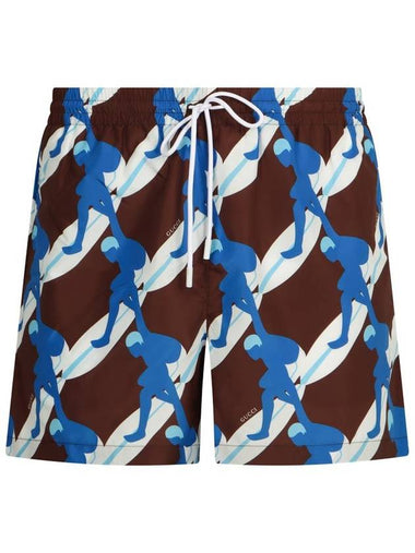 Gucci Printed Swim Shorts - GUCCI - BALAAN 1