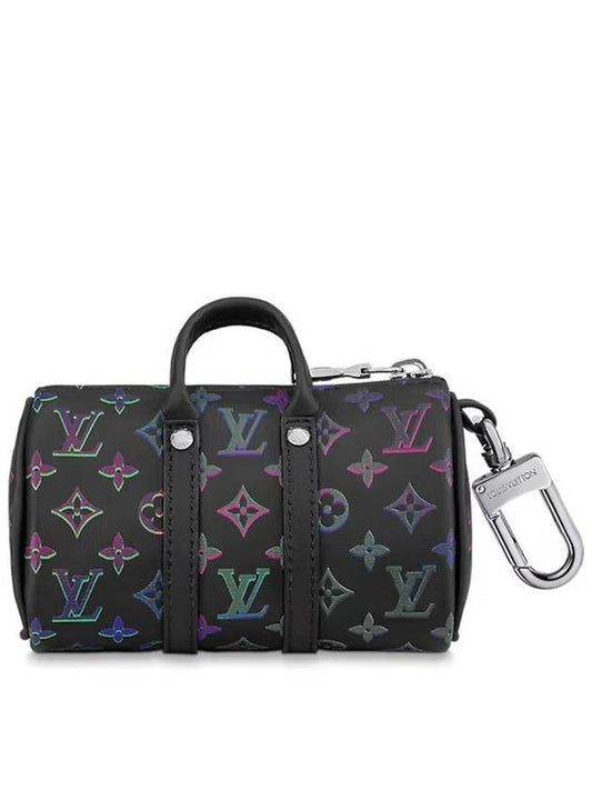 Spotlight Mini Keepall Bag Charm Key Holder Black - LOUIS VUITTON - BALAAN.