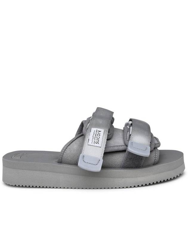 Suicoke Gray Suede Blend Motorbike Slipper - SUICOKE - BALAAN 1