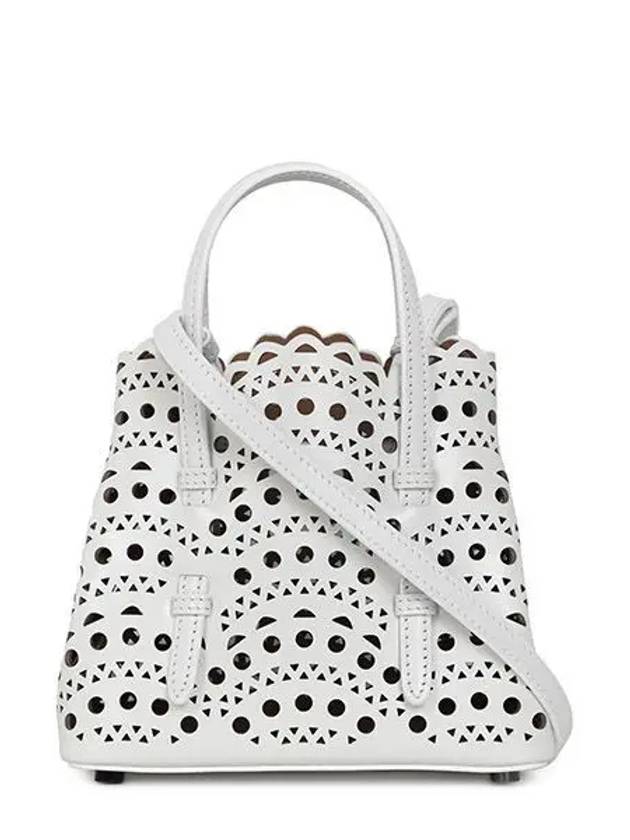 Optic White BN Wave Lux Mina 16 Tote Bag AA1S06716C0A29 010 1209196 - ALAIA - BALAAN 1