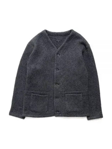 Knit Cardigan A Gray Wool Poly Sweater 23F1B030 NQ093 PS008 - ENGINEERED GARMENTS - BALAAN 1