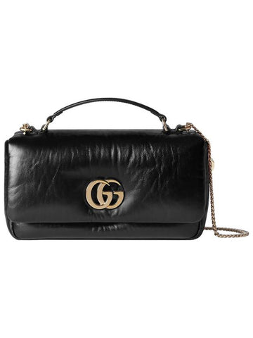 GG Milano Small Puffy Leather Tote Bag Black - GUCCI - BALAAN 1