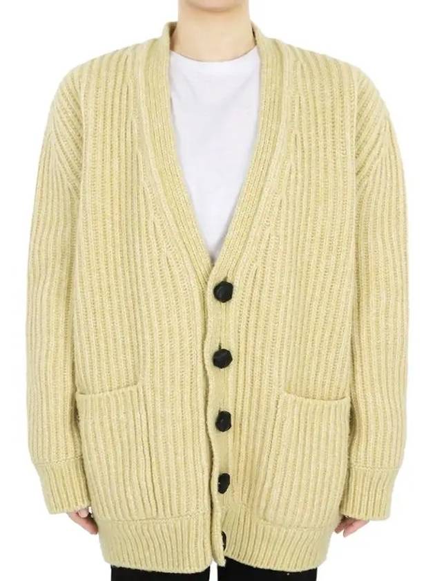 Heavy Wool Cardigan Sherbert - BOTTEGA VENETA - BALAAN 3