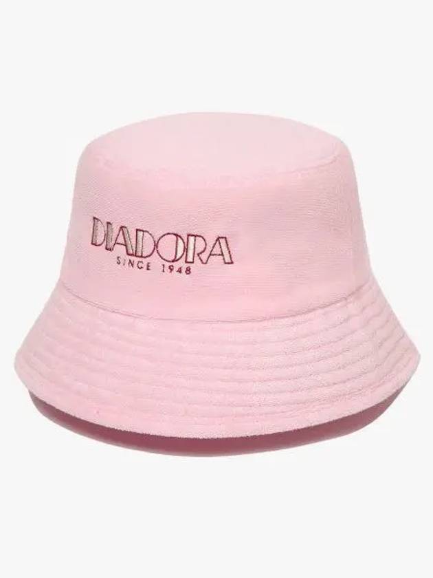 Diadora graphic logo terry bucket hat PINK - DIADORA - BALAAN 1