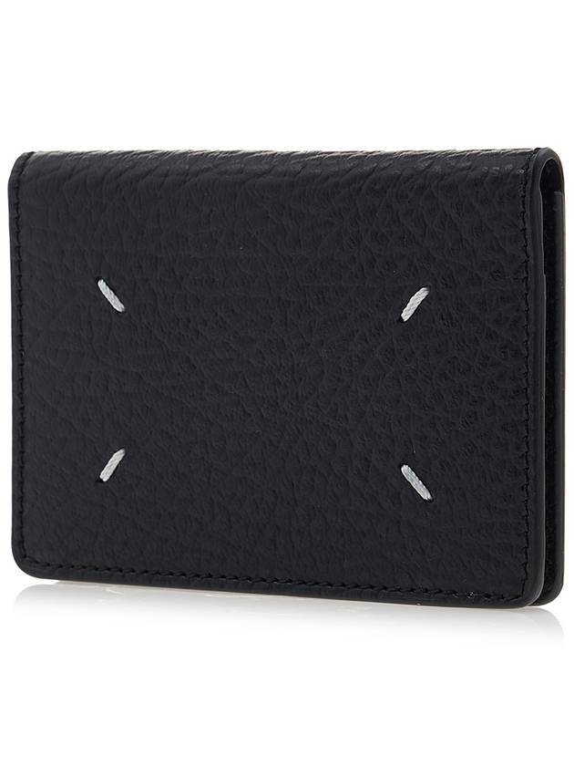 Bovine Leather Card Wallet Black - MAISON MARGIELA - BALAAN 3