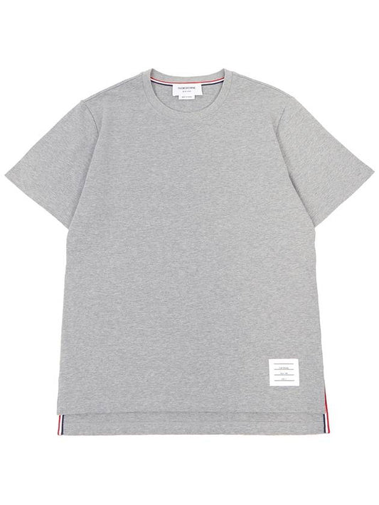 Men's Side Slit Relaxed Short Sleeve T-Shirt Light Grey - THOM BROWNE - BALAAN 2