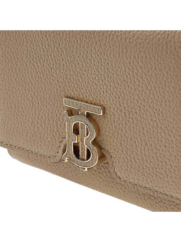 TB Grainy Leather Half Wallet Oat Beige - BURBERRY - BALAAN 7