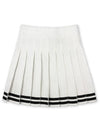 SAILOR KNIT SKIRT Sailor line pleated knit skirtWHITE - MONBIRDIE GOLF - BALAAN 3