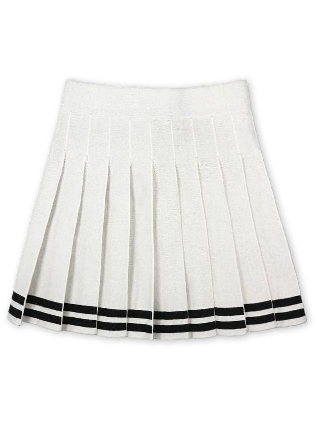 SAILOR KNIT SKIRT Sailor line pleated knit skirtWHITE - MONBIRDIE GOLF - BALAAN 3