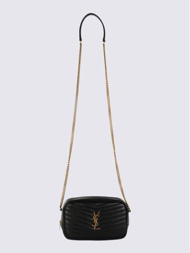 Lou Small Leather Cross Bag Black - SAINT LAURENT - BALAAN 3