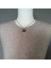 Square CC logo gold metal necklace - CHANEL - BALAAN 7