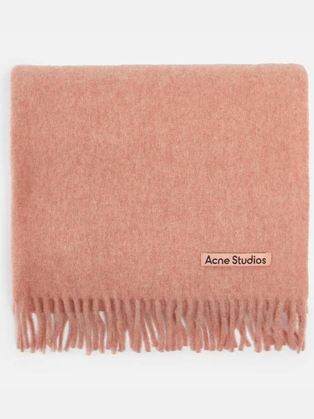 Wool Fringe Scarf Rose Melange - ACNE STUDIOS - BALAAN 3