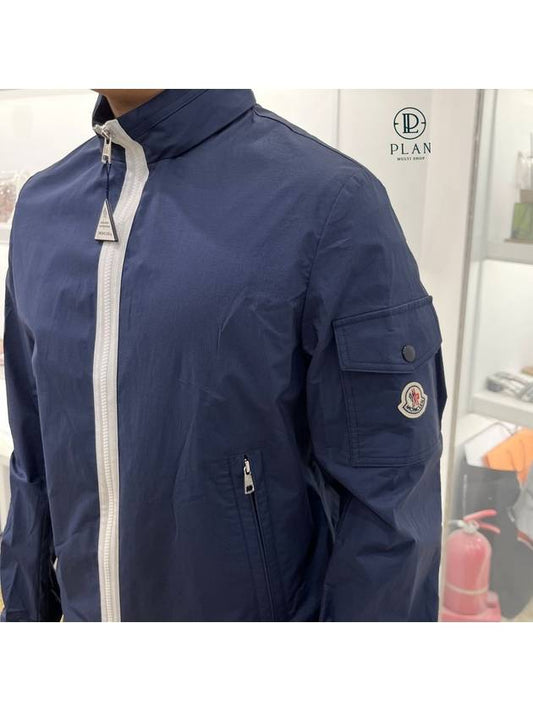 Logo Patch Windbreaker Navy - MONCLER - BALAAN 2