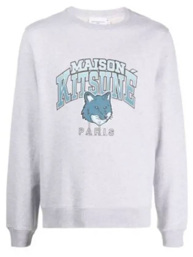 Campus Fox Regular Sweatshirt Light Grey Melange - MAISON KITSUNE - BALAAN 2