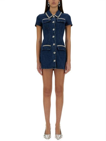 Self-Portrait Denim Mini Dress - SELF PORTRAIT - BALAAN 1