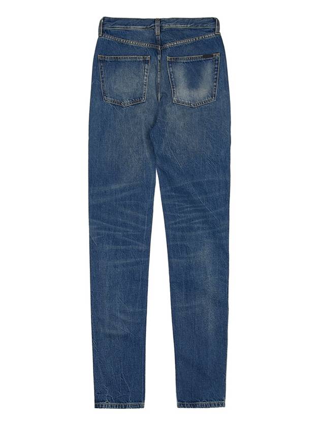 Denim Straight Jeans Blue - SAINT LAURENT - BALAAN 3