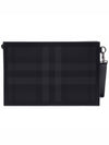 Check Small Logo Clutch Bag Black - BURBERRY - BALAAN 5