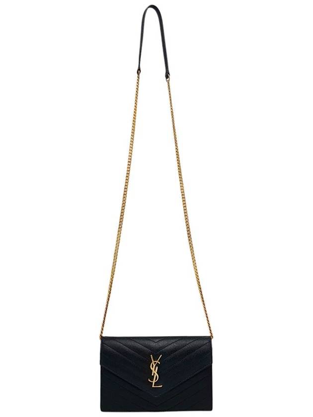 393953 Monogram Envelope Gold WOC Cross Bag - SAINT LAURENT - BALAAN 4