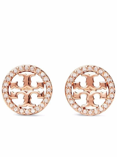 Miller Crystal Stud Earrings Rose Gold - TORY BURCH - BALAAN 2