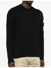 Raw Hand Cotton Crewneck Knit Top Navy - STONE ISLAND - BALAAN 3