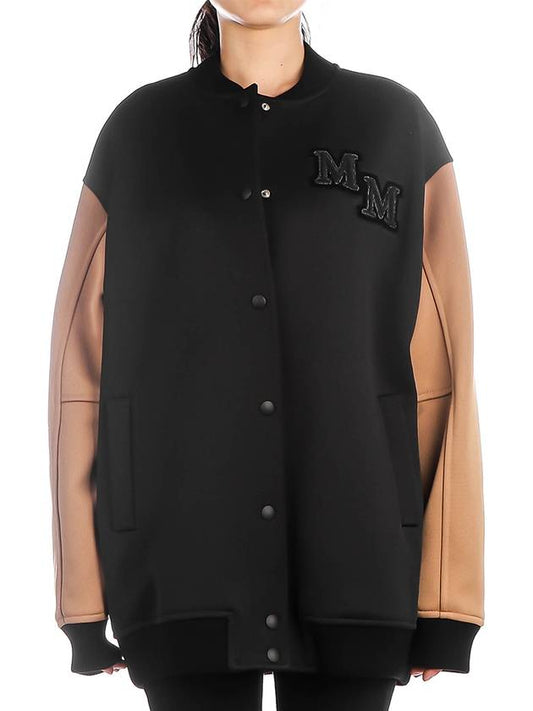 Women's Verace Bomber Jacket Black Beige - MAX MARA - BALAAN 2