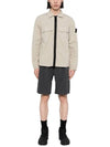 Zipper Regular Fit Cotton Overshirt Jacket Beige - STONE ISLAND - BALAAN 3