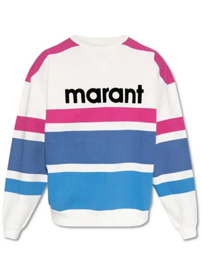 Mayoan Logo Striped Sweatshirt Blue - ISABEL MARANT - BALAAN 2