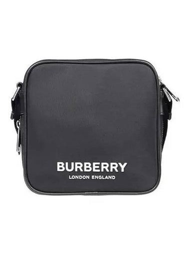 Shoulder Bag Logo Print Nylon Square Paddy Cross Black - BURBERRY - BALAAN 1