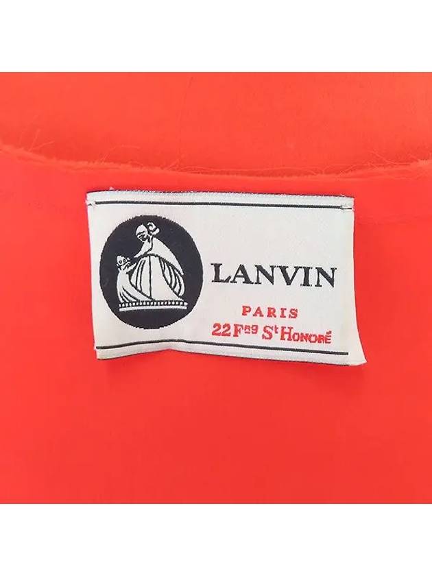 Red color 100 silk women s pocket long tee - LANVIN - BALAAN 5