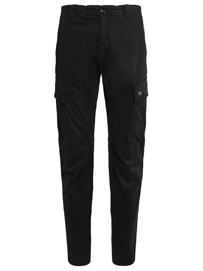 Stretch Sateen Cargo Straight Pants Black - CP COMPANY - BALAAN 2