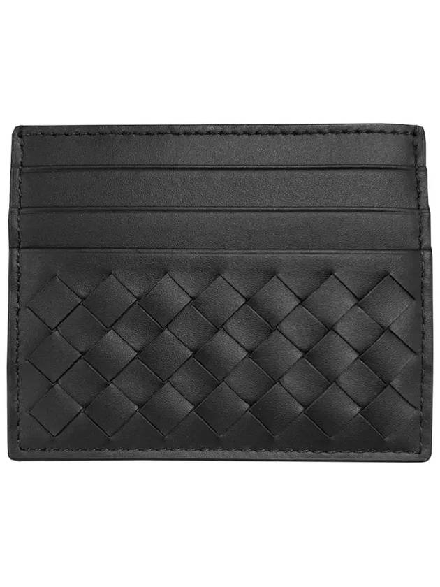 Men's Intrecciato Card Wallet Black - BOTTEGA VENETA - BALAAN 2