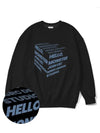 Cube Indigo Blue Overfit Sweatshirt Black - MONSTER REPUBLIC - BALAAN 3