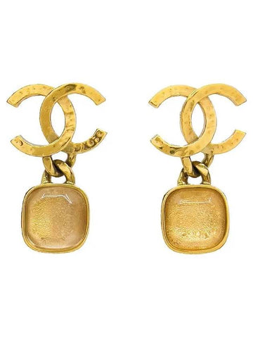 20K CC logo drop earrings gold 4ET0663 - CHANEL - BALAAN 1