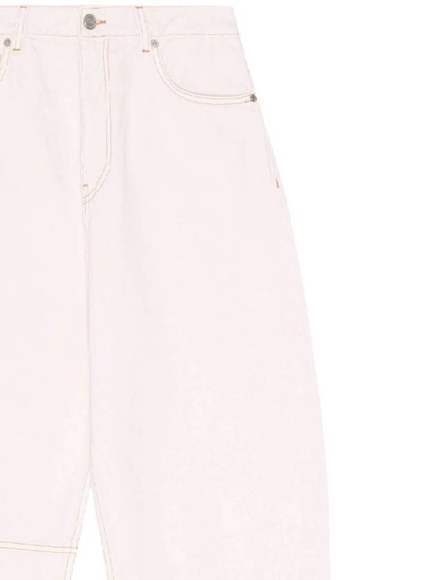 Overdyed Denim Stary Jeans Chalk Pink - GANNI - BALAAN 3