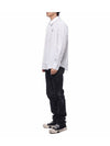 Fox Patch Cotton Long Sleeve Shirt White - MAISON KITSUNE - BALAAN 5