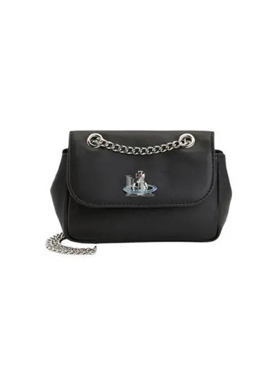 ORB Plaque Small Cross Bag Black - VIVIENNE WESTWOOD - BALAAN 2