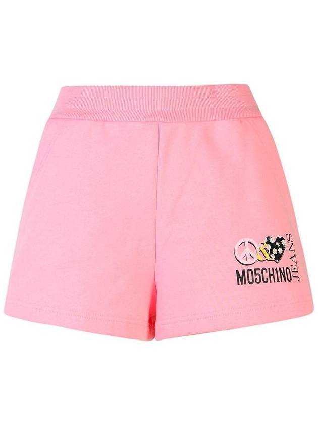 Moschino Jeans Pink Cotton Shorts - MOSCHINO - BALAAN 1