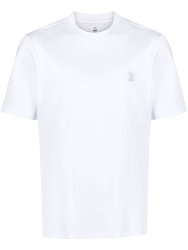 Logo Short Sleeve T-shirt White - BRUNELLO CUCINELLI - BALAAN 3