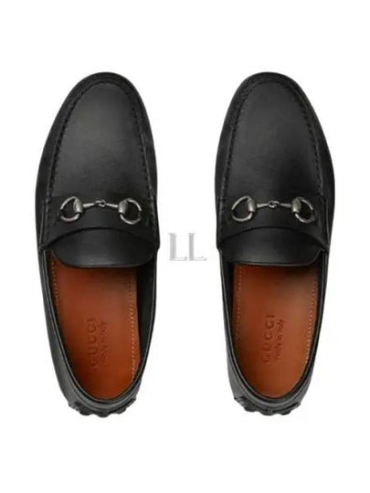 Horsebit Leather Driving Shoes Black - GUCCI - BALAAN 2