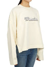 Women's Logo Cotton Sweatshirt Ivory - MONCLER - BALAAN 4