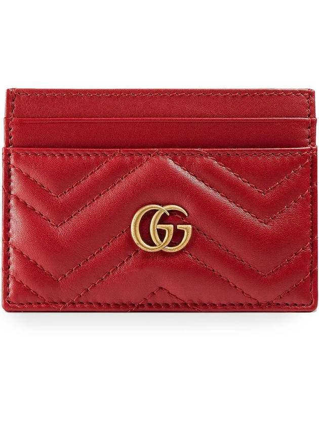 GG Marmont Matelasse 2 Tier Card Wallet Red - GUCCI - BALAAN 2