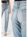 Women's Destroyed Washing Denim Jeans Light Blue - SAINT LAURENT - BALAAN 2