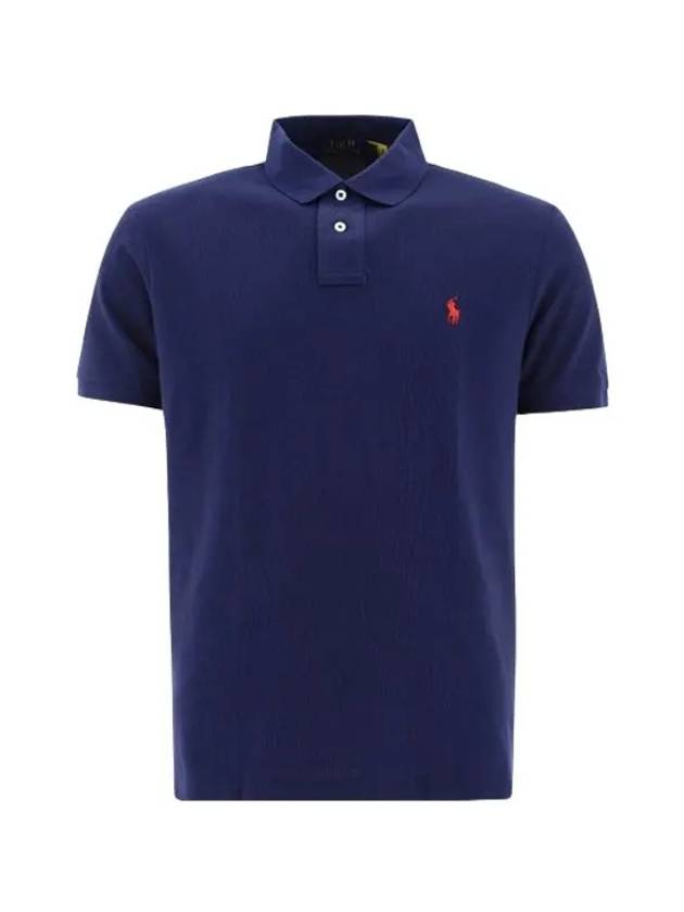 Men's Red Embroidered Logo Polo Shirt Navy - POLO RALPH LAUREN - BALAAN 4