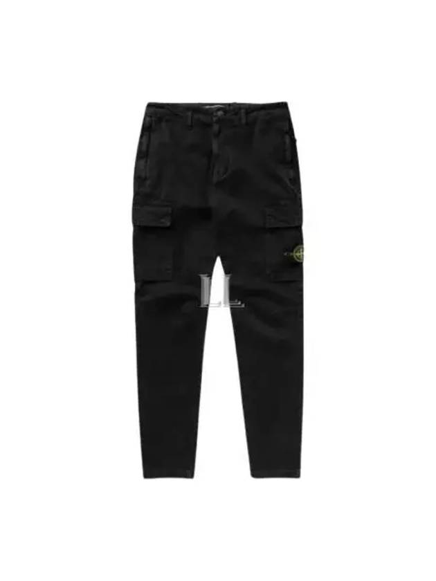 Compass Badge Cargo Straight Pants Black - STONE ISLAND - BALAAN 2