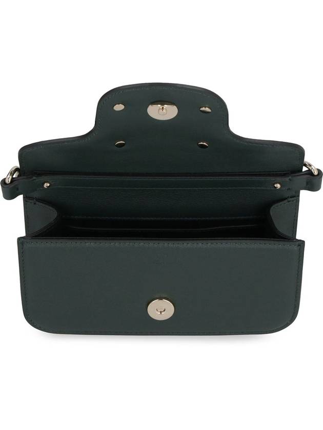 V Logo Signature Leather Shoulder Bag Green - VALENTINO - BALAAN 6