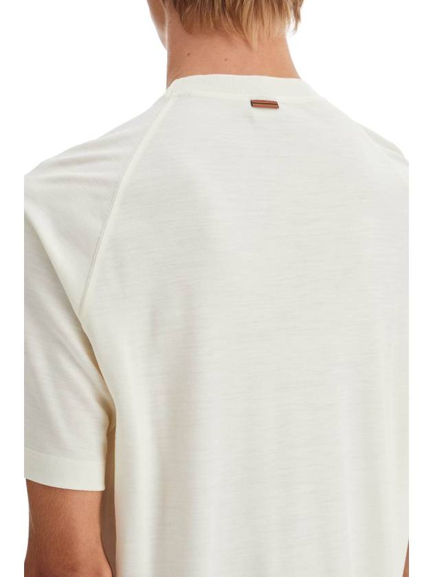 wool jersey t-shirt for men - ERMENEGILDO ZEGNA - BALAAN 4