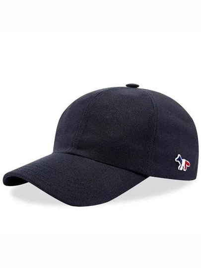 Tricolor Fox Cotton Ball Cap Navy - MAISON KITSUNE - BALAAN 2