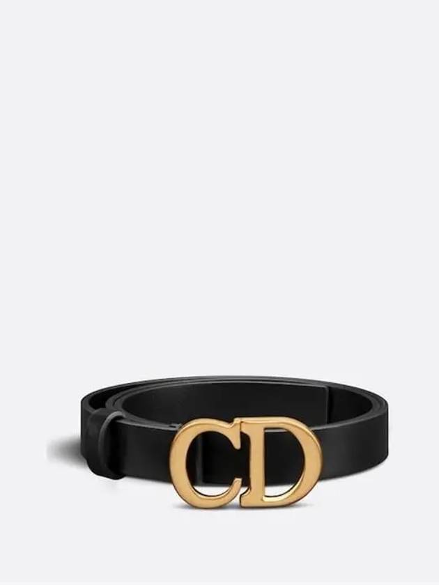 Saddle 20mm Ultrasmooth Calfskin Leather Belt Black - DIOR - BALAAN 3